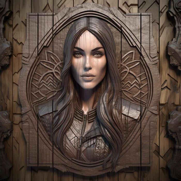 Megan Fox 4 stl model for CNC